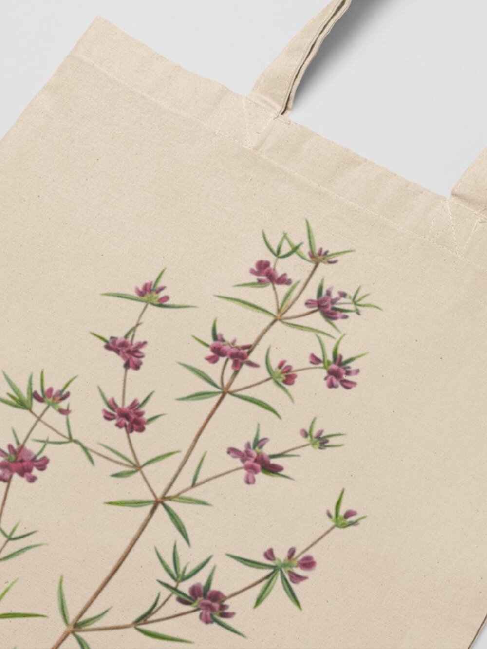 Heath Mirbelia Vintage Floral Print Graphic Canvas Tote Bag - Picture 3 of 5